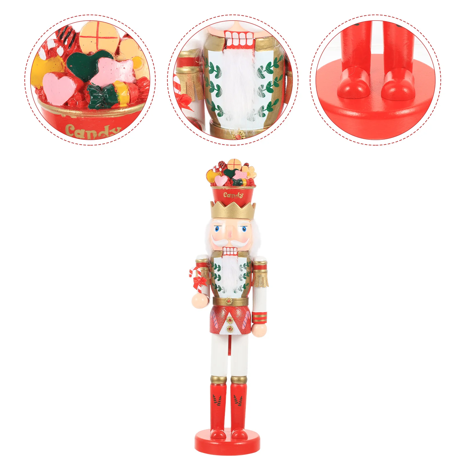 

Nutcracker Soldier Wood Nutcrackers Decor Xmas Party Supplies Christmas Desktop Wooden Decoration