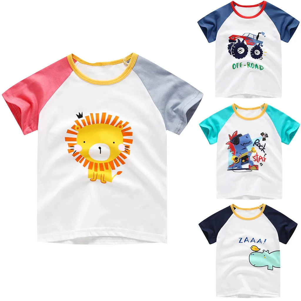 

Toddler Baby Kids Boys&Girls Cartoon Animal Print T-shirt Tops Clothes Boy Long Sleeve Tee
