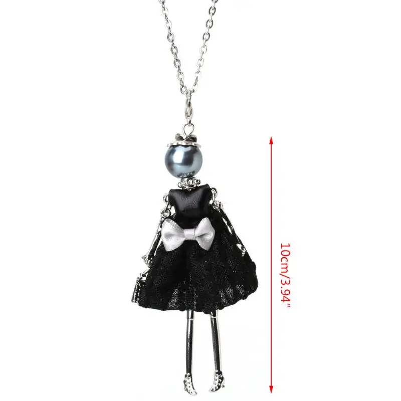 Женская ткань для куклы-девочки подвески ожерелья длинная цепочка свитер