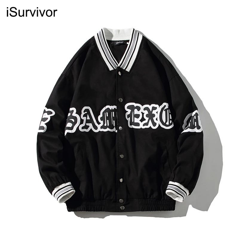 

Мужская куртка-бомбер с длинным рукавом, в стиле хип-хоп
