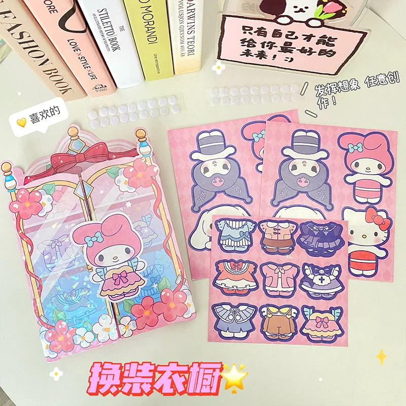 

Sanrio Kuromi Cinnamoroll Kt, кот, меняющий цвет, милая мультяшная девушка, милый питомец, бесшумная книга