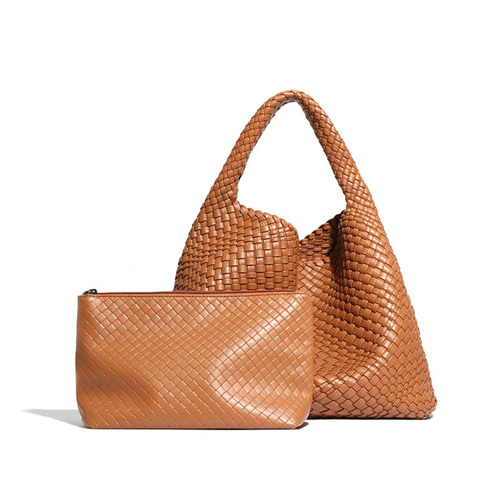 

Famous Designer Women's Underarm Bag 2023 New PU Fashion Trend High Capacity Mother and Child Bag Handbag Woven Women's Bag