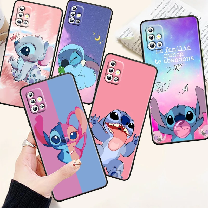 

Disney Stitch Monster Phone Case For Samsung A73 A72 A71 A54 A53 A52 A51 A42 A33 A32 A24 A23 A22 A21S A13 A04 A03 5G Black