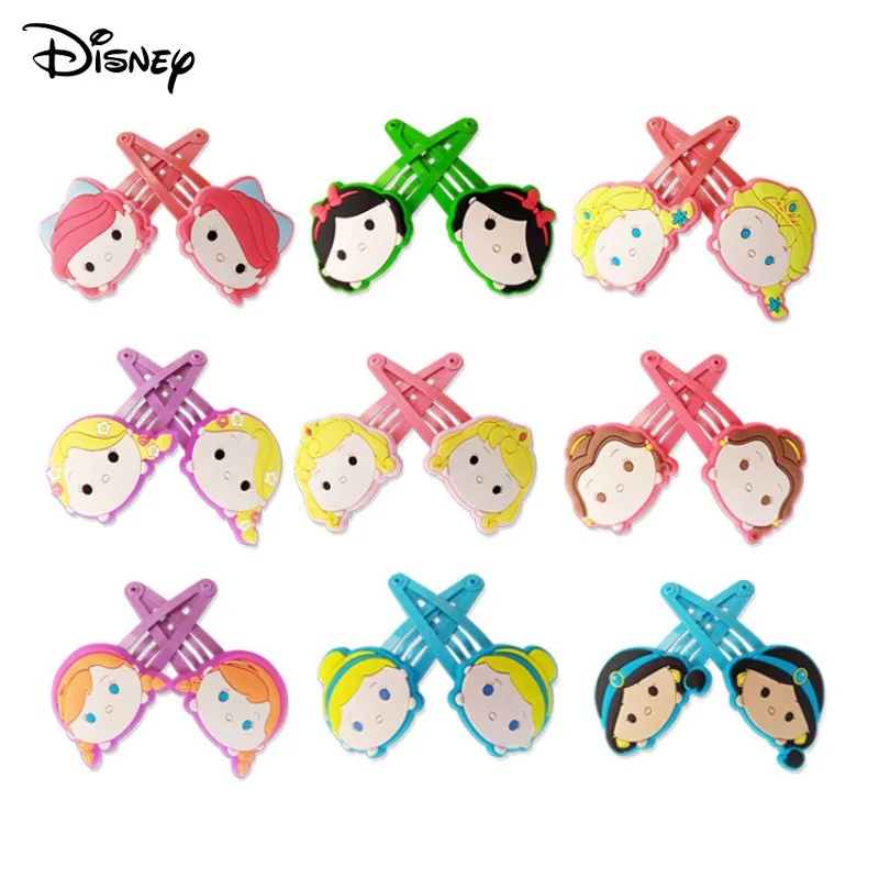 

Disney Princess Series Hair Accessories Hairpin Bb Clip Frozen Cinderella Cartoon Color Side Hairpin Girl Clip Headdress Gifts