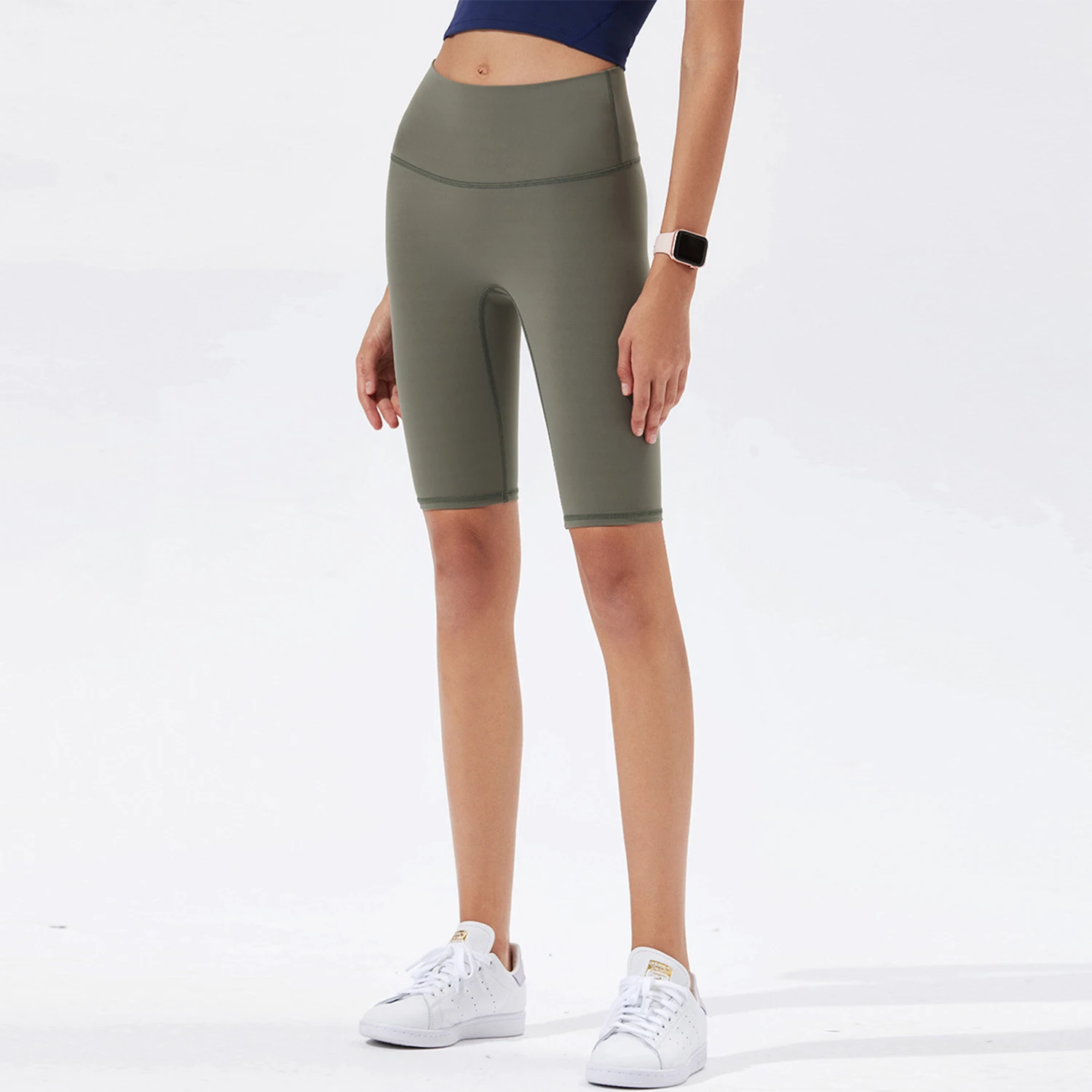 Women High Waist Yoga Short Pants 