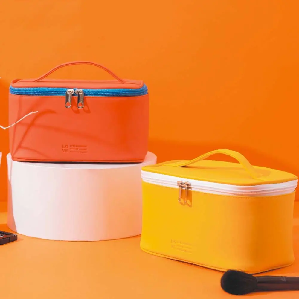 

Korean Ins Large Capacity Zipper Sundries Macaron Color Cosmetic Organizer Makeup Bag Storage Pouch Toiletry Bag