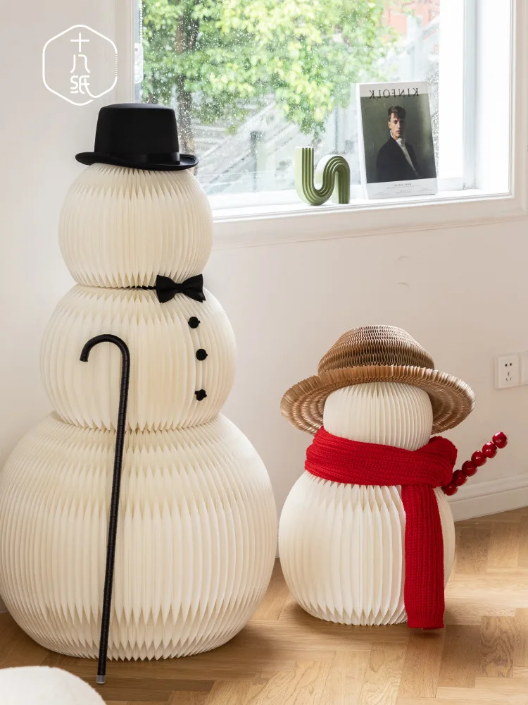 

FQ Christmas Decorative Paper Snowman Ornaments