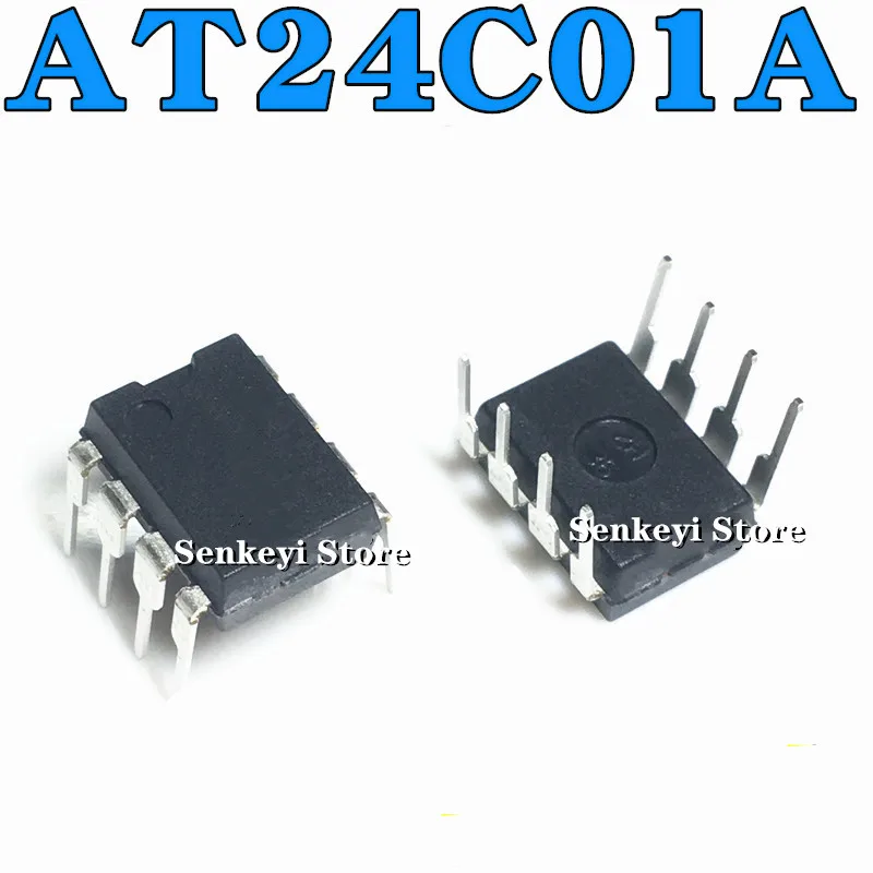 

New original 24C01N AT24C01 AT24C01A AT24C01AN 24C01A straight plug DIP8