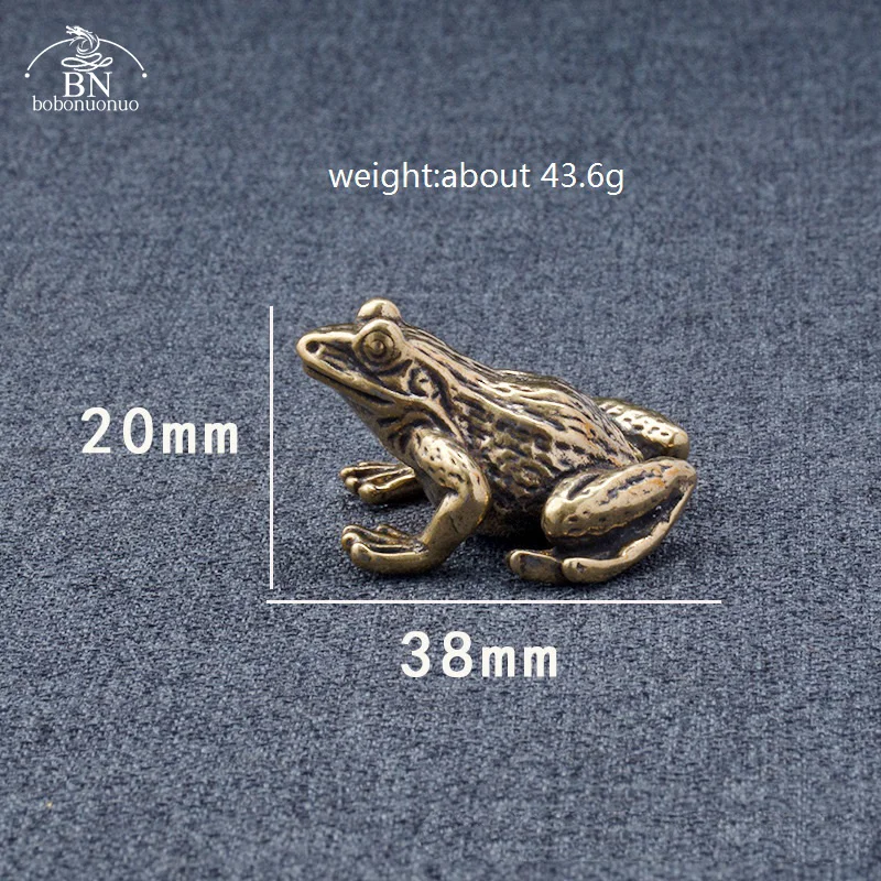

Латунный цветок из кожи лягушки, маленькая статуя, настольные украшения, чайные домашние животные, подарки, твердая антикварная коллекция, милые фигурки животных, украшения