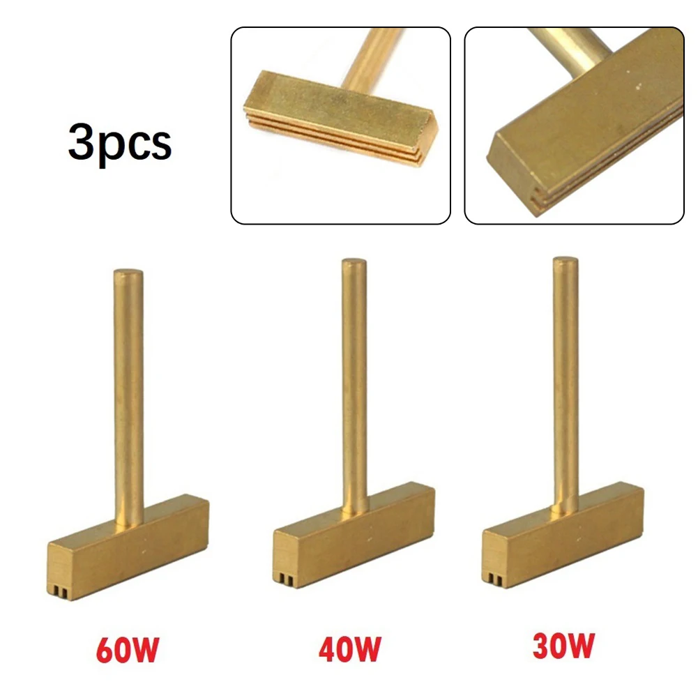 

3pcs 30W/40W/60W T-Soldering Iron Tip With Free Hot Press For LCD Screen Repair Soldering Iron Tips Wire Hot Pressing Tool