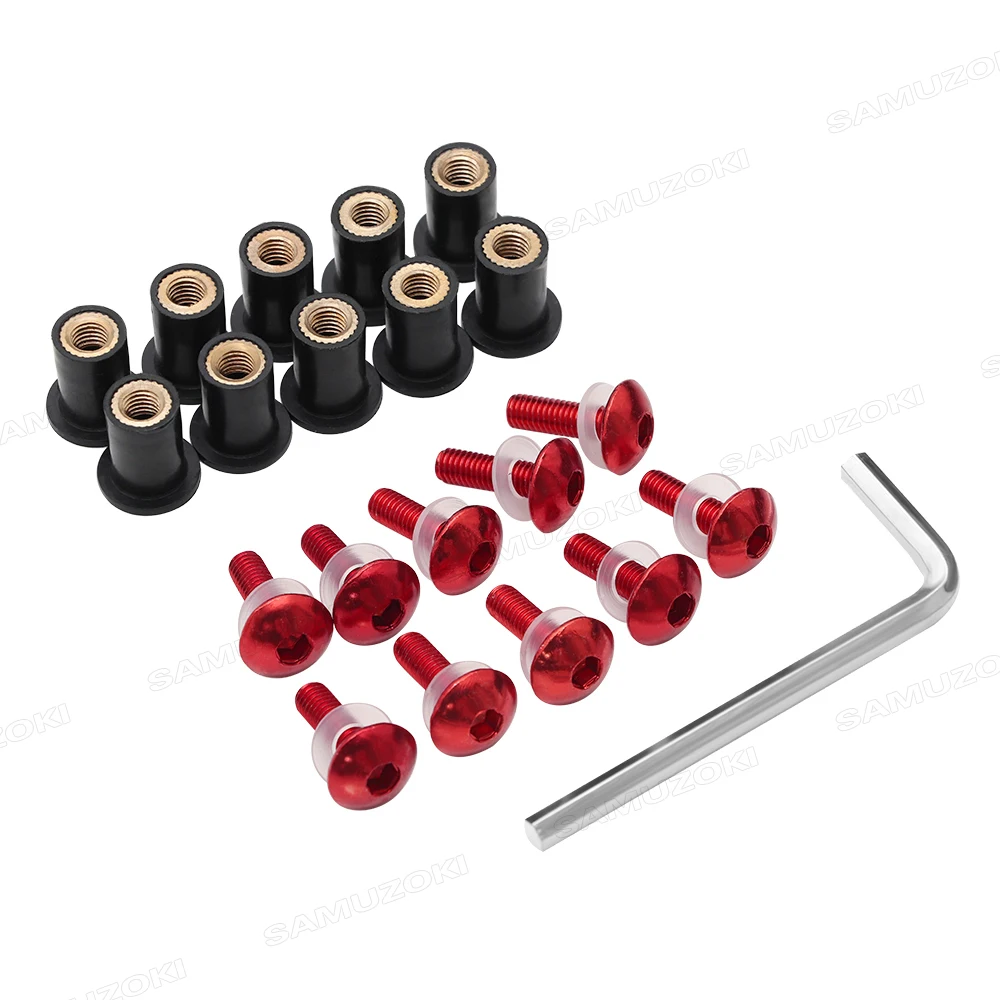 

10 шт. M5 YZFR1 болт для лобового стекла Монтажная гайка для лобового стекла для Yamaha YZF R1 R6 R7 600R 750R 1000R FZ1 FZ6 FZ6R FJR1300