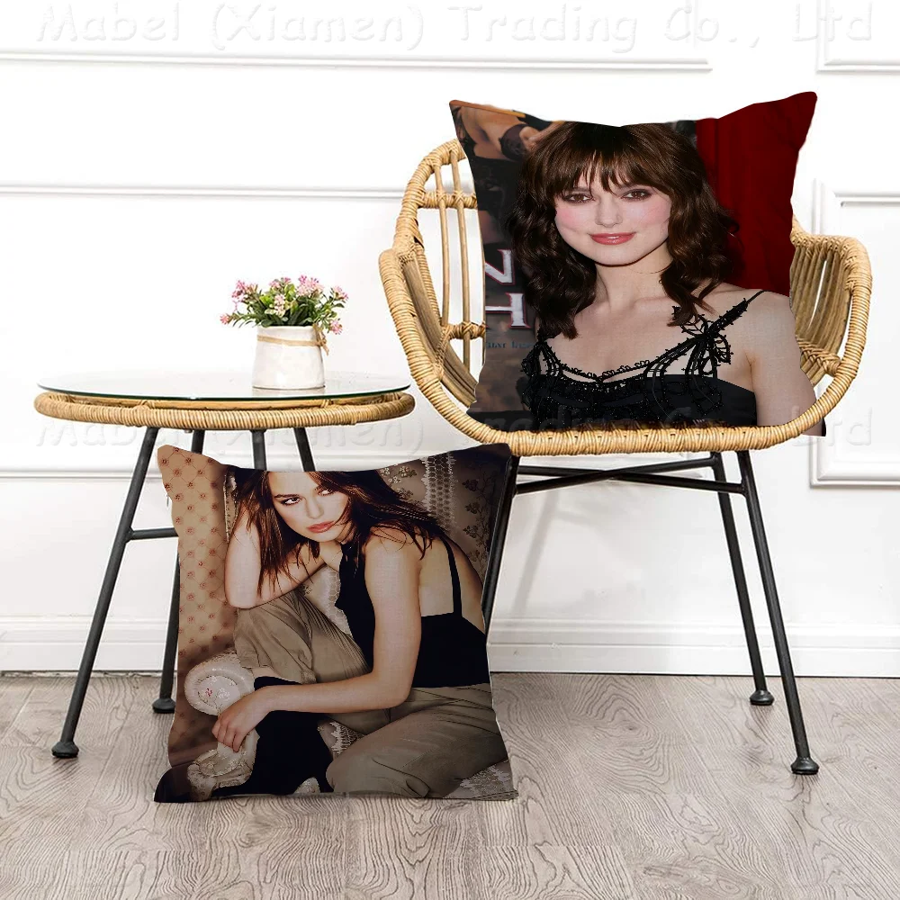 Keira Knightley Personalized Pillow Cover Kids Bedroom Wild Party Decor Pillowcase Kid Birthday Shower Gift