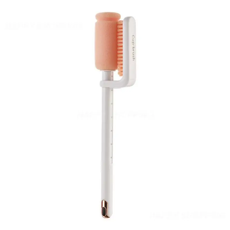 

Multifunctional Cup Brush Household Replaceable Sponge Head Long Handle Clean Decontamination Cleaning Brush Crevice Brush Cup