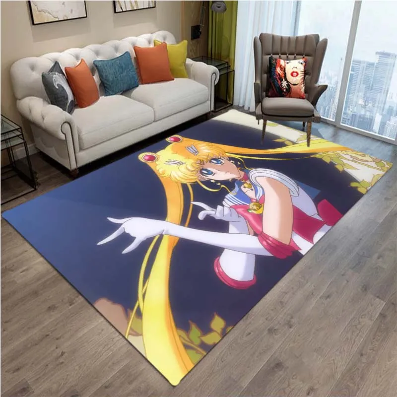 

Belle Warrior Pattern Printed Square Rug anime carpet outdoor rug rugs for bedroom carpets for living room rugs