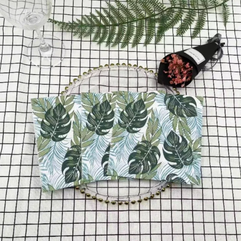 Декоративные сафатинки с красочным принтом 2-слойные квадратные бумажные