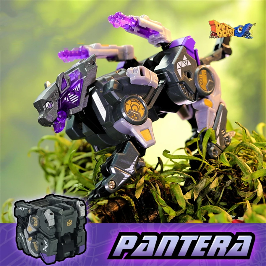 

BeastBox Deformation Robots Transformation Animal Toy Cube Model Pantera Panther Black Leopard Action Figure Jugetes For Gifts