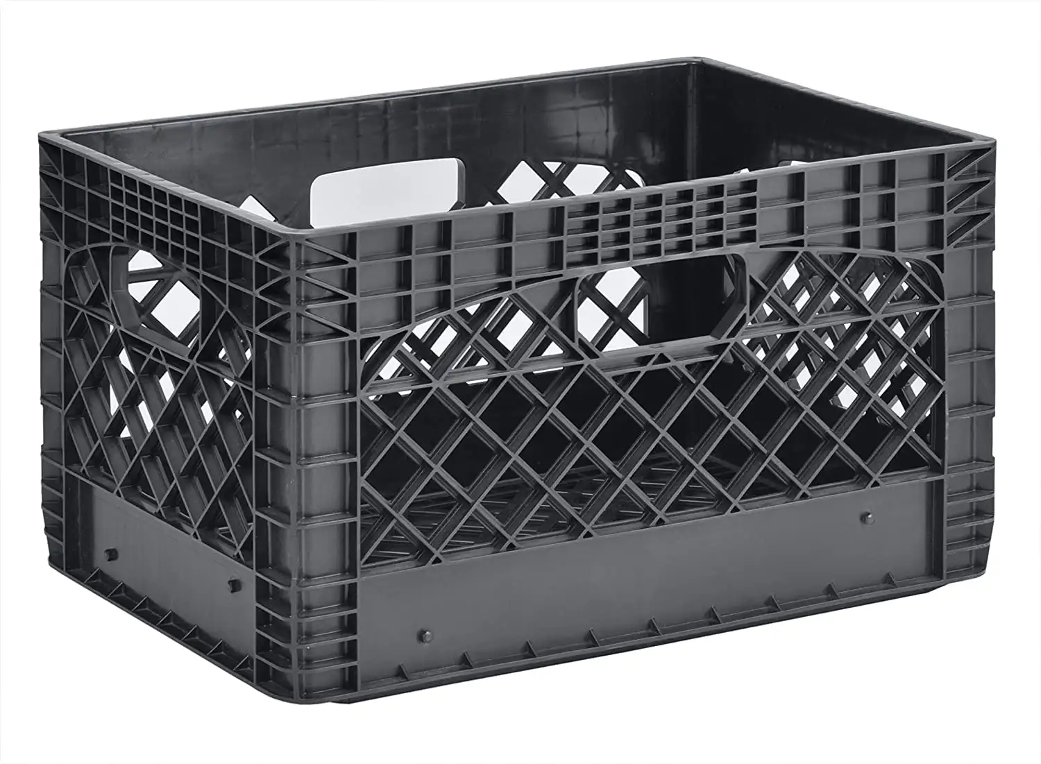 

Juggernaut Storage 24 Quart 3 Pack Black Heavy Duty Rectangular Stackable Dairy Milk Crates