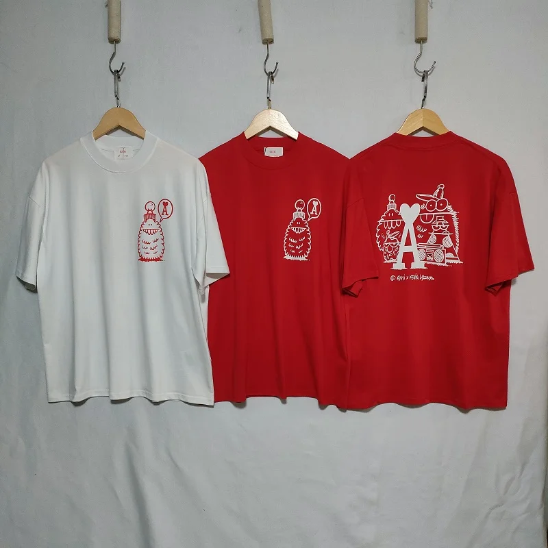 

French Fashion Brand Summer Fashion Women Y2K Short Sleeve Cotton Breathable Women's T-shirts Romantic Men And Women's Clothing