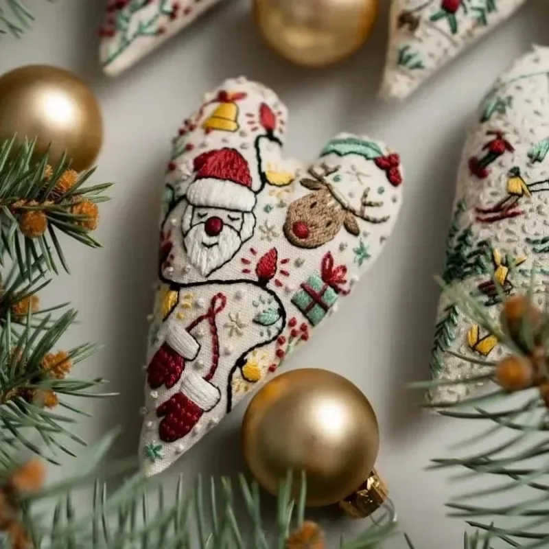 Набор рождественских украшений в форме сердца своими руками набор для отца