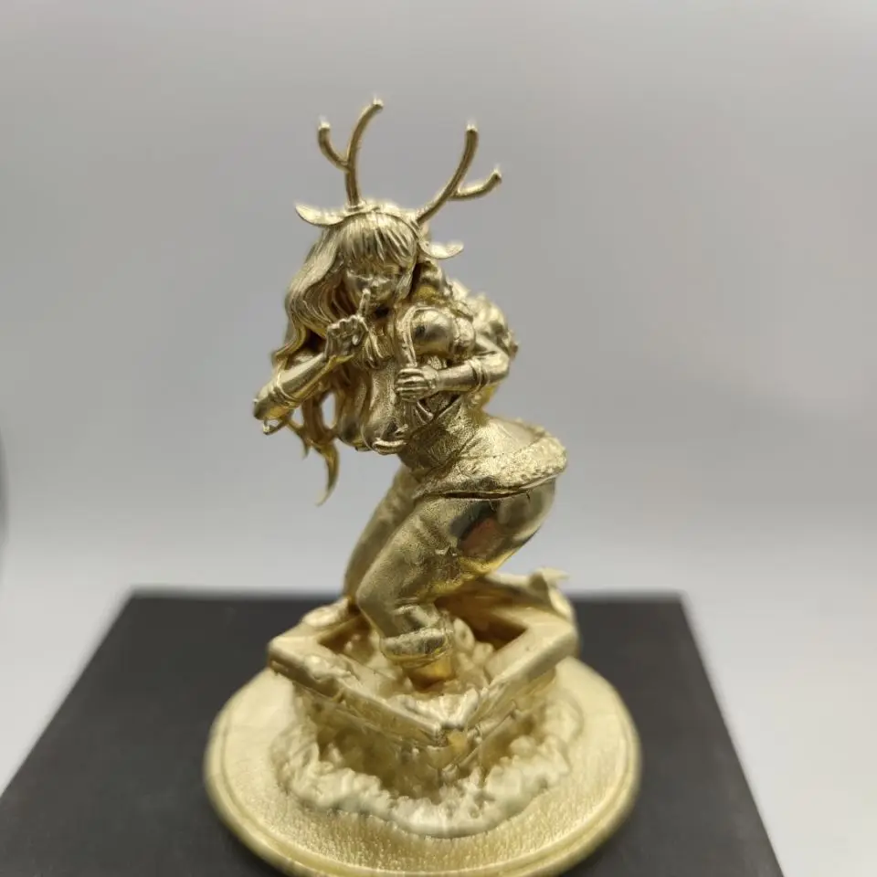 

Pure copper front convex and back upturned sexy beauty ornaments Christmas home decorations