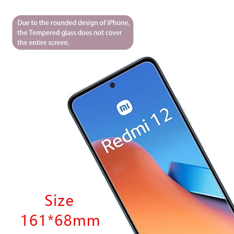 Чехол из закаленного стекла для xiaomi redmi 12 4g телефонный чехол redmi12 задняя крышка 360