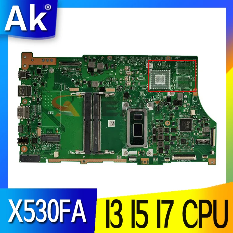 

X530FA Mainboard for ASUS VIVOBOOK S15 S530FA S5300F X530FN X530F Laptop Motherboard I3-8145U I5-8265U I7-8265 100% test