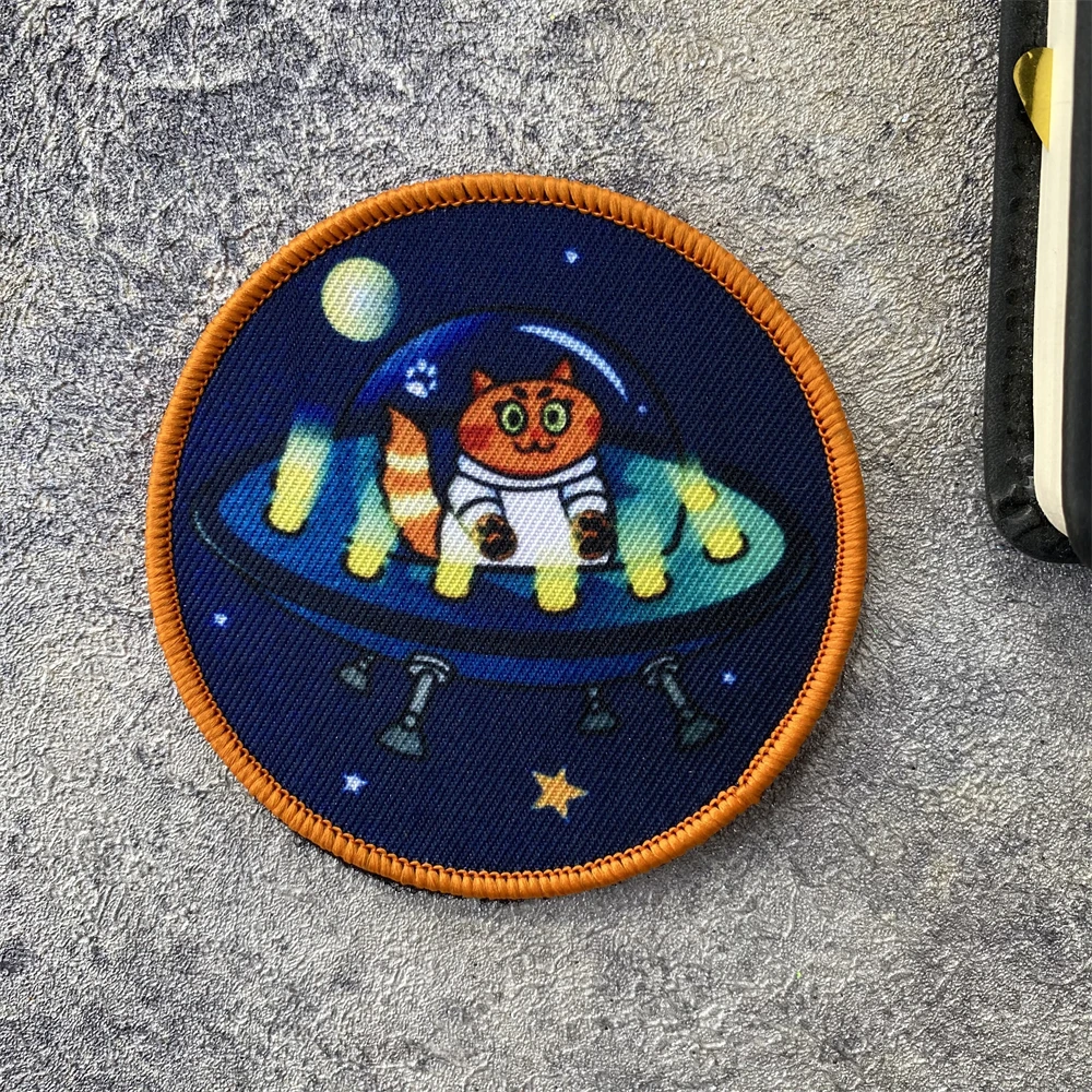 Нашивка с принтом Сибирского губернатора кошки астронавта тактический значок