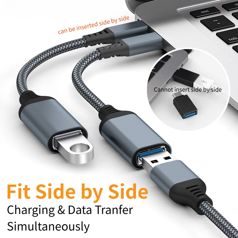 Кабель-адаптер OTG Type C с USB на 3 0 адаптер соединитель для клавиатуры Xiaomi Samsung