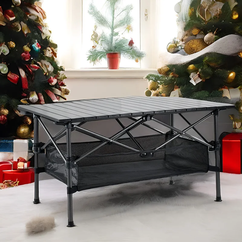 

Camping Table Collapsible Outdoor Furniture Folding Barbecue Roll Backpacking Desk Nature Hike Lightweight Trips Tourist