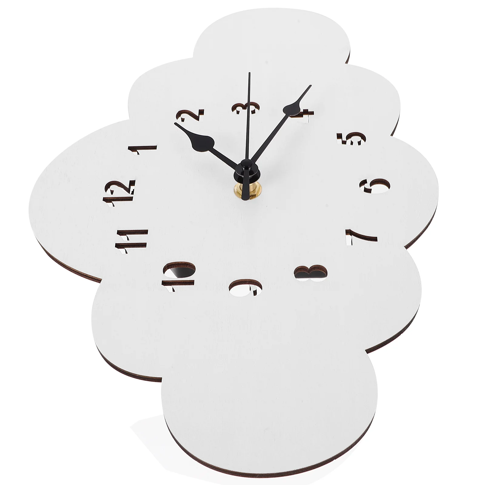 

Silent Wall Clock Nordic Style Hanging Decorate Convenient Clocks Household Wooden Cloud Shape Office