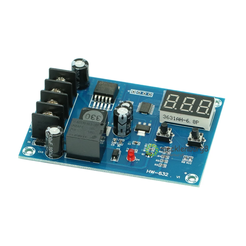 

Модуль управления зарядкой 12-24 В, модуль управления переключателем управления литиевым аккумулятором и светодиодным дисплеем