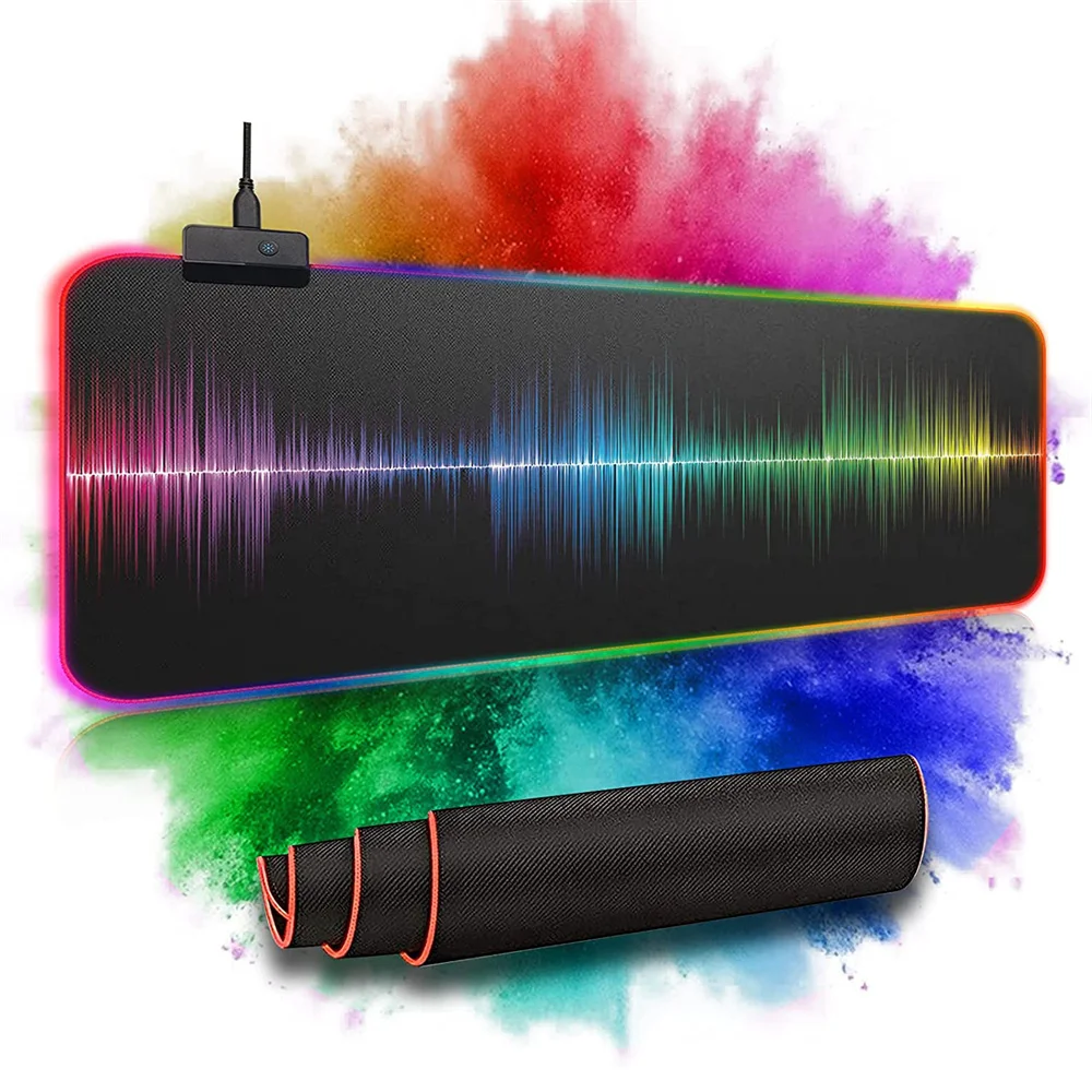 

Большой игровой коврик для мыши RGB с подсветкой, коврик большого размера, игровой коврик для клавиатуры и мыши, игровой Настольный коврик, ко...