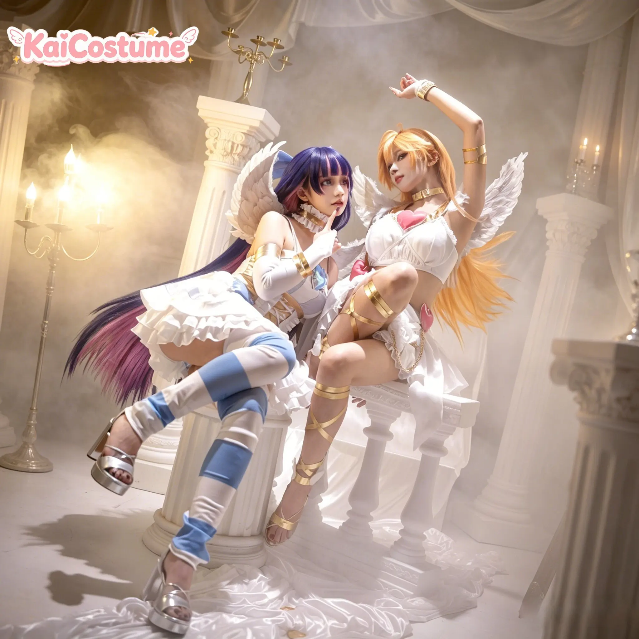 Фото Костюм для косплея Panty & Stocking with Garterbelt: платье-комбинезон в стиле аниме для женщин, униформа персонажа на Хэллоуин №3