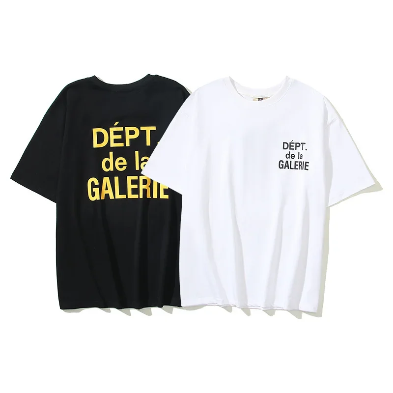 

2024 Summer new fashion GALLERYS T-shirt male hip-hop street cotton short-sleeved DEPTS sportswear short-sleeved letters casual