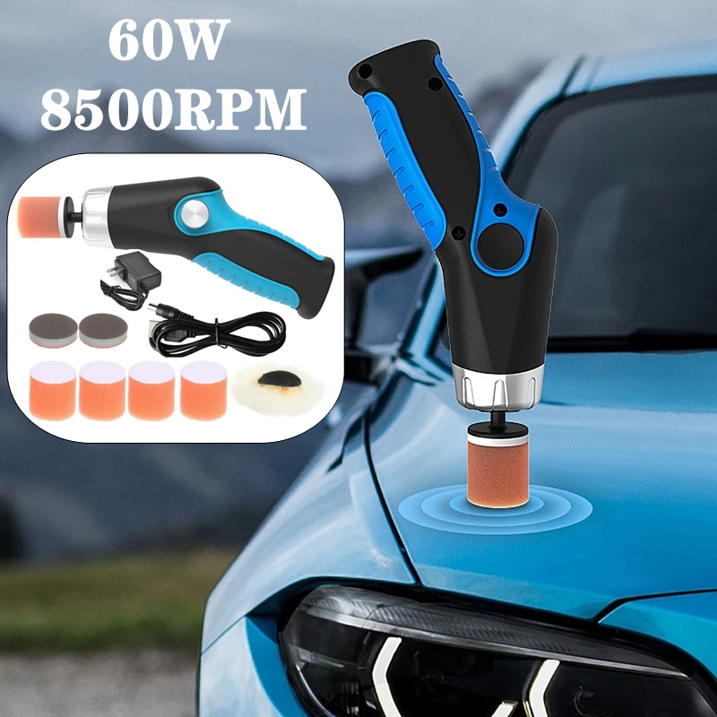 Mini Wireless Waxing Polishing Machine 60W 8500RPM Variable 