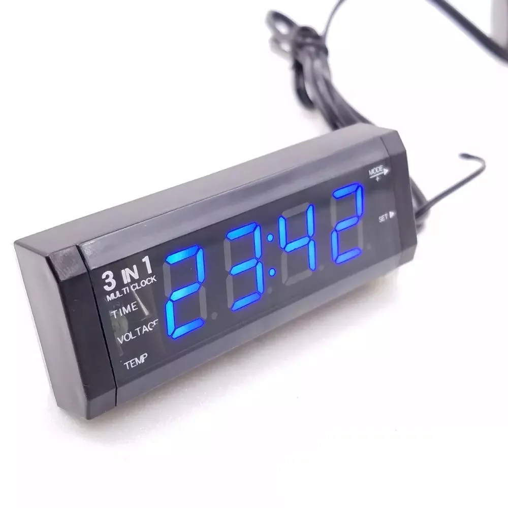 

3 in 1 12V Digital Auto Car Thermometer Voltmeter Voltage Meter Tester Monitor LCD screen Display Clock for Alfa Romeo