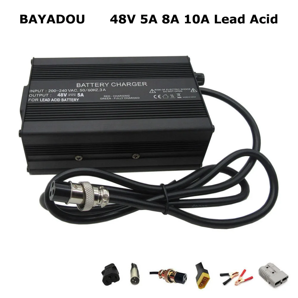 

48V 2A 4A 5A 8A 10A Lead Acid Ebike Battery Charger 57.6V 48 Volt Lead-acid Electric Bike Bicycle Wheelchair Scooter Charger