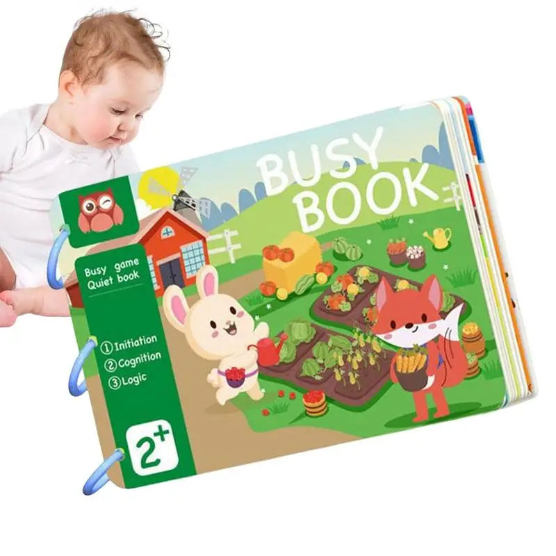 

Montessori Busy Book For Toddlers Kids Sensory Book Toys 15 Pages Toddler Preschool Early Learning Toys Book For Boys & Girls