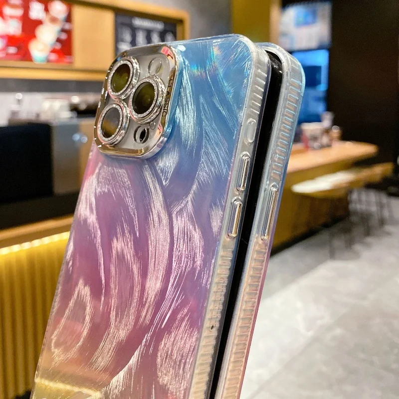 Роскошный блестящий чехол для телефона в женском стиле iPhone 15 14 Plus 13 12 11 Pro Max задняя