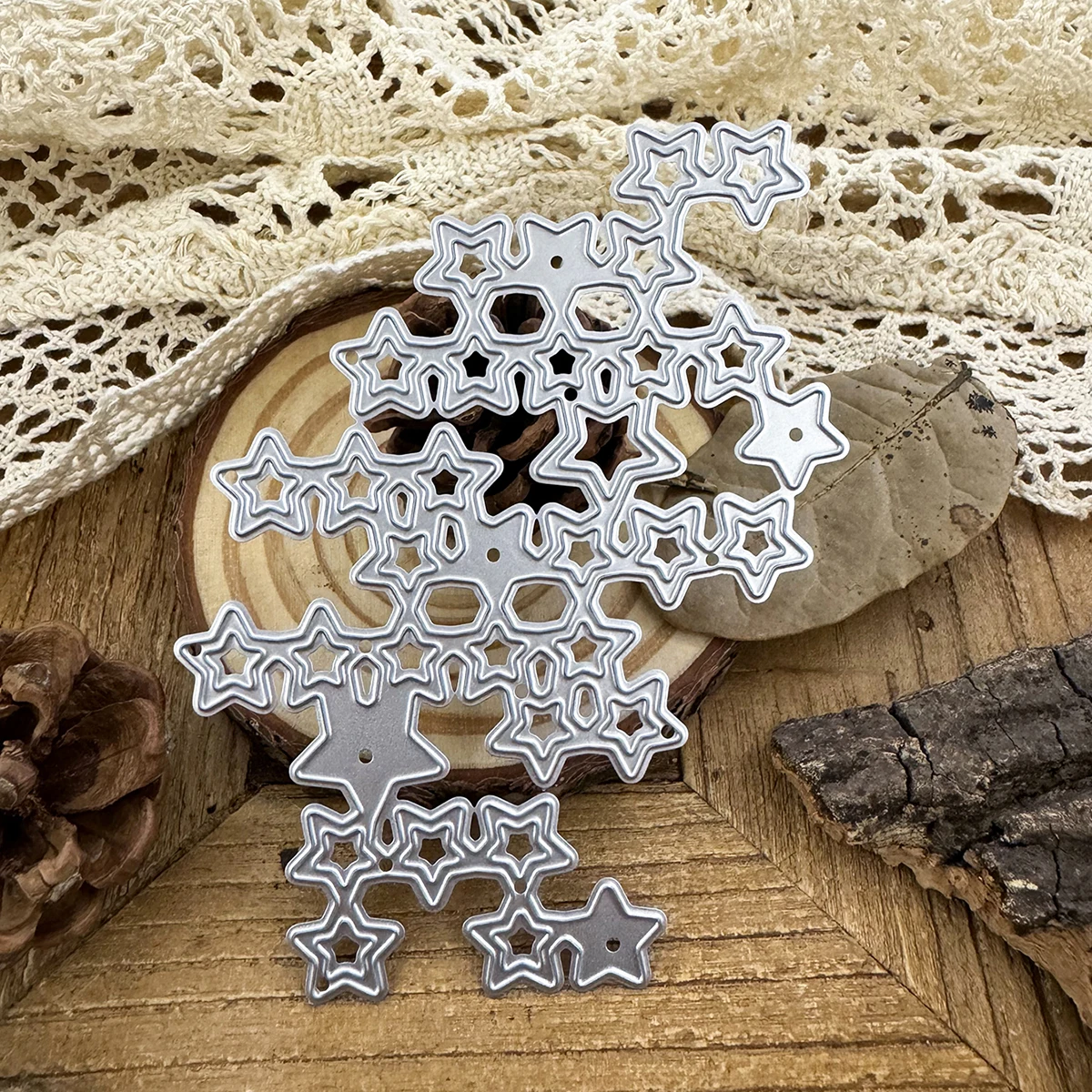 Звездный стек текстурный фон металлические режущие штампы Скрапбукинг