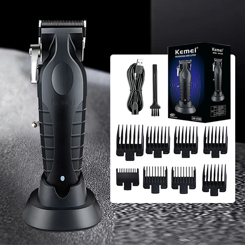 

Kemei KM-2296 Hair Cutting Machine with Seat Charger Hair Trimmer Machine Professional Hair Clipper for Men Haircut Machine