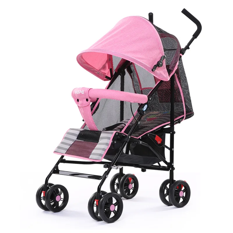 New Baby Stroller Light Folding Can Sit and Lie Down Children's Trolley Shock Absorber BB Umbrella Car