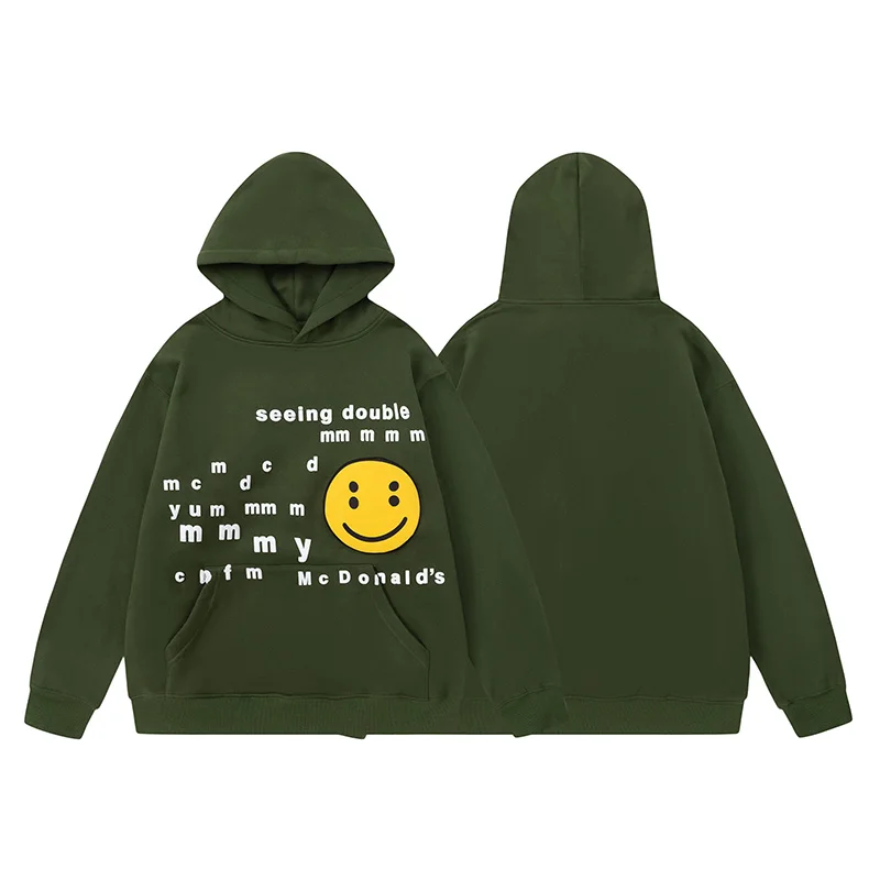 

Hip Hop Cactus Plant Flea Market x McDonald's CPFM Hooded Hoodie Men Women Foam printed Fleece Casual Pullover