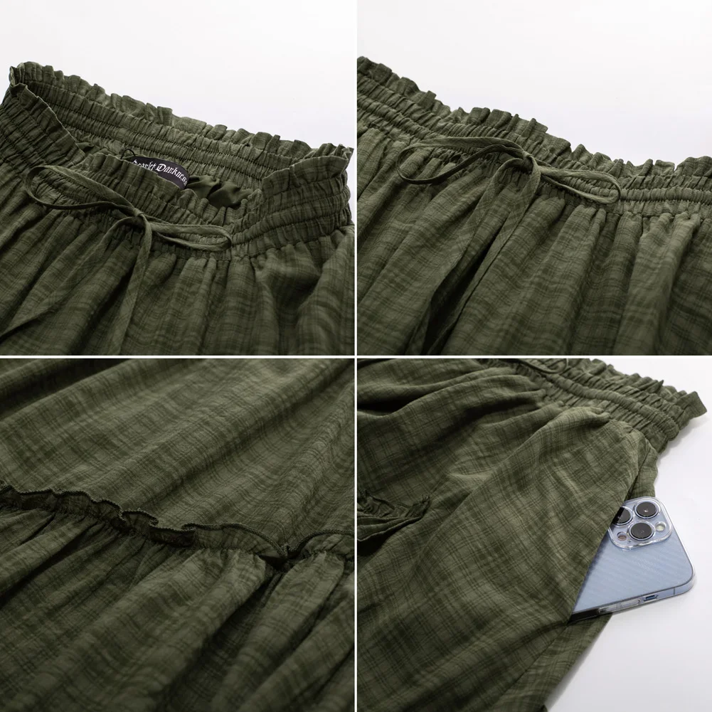 SD женская макси-юбка в стиле Ренессанс декоративная юбка с завязками на талии