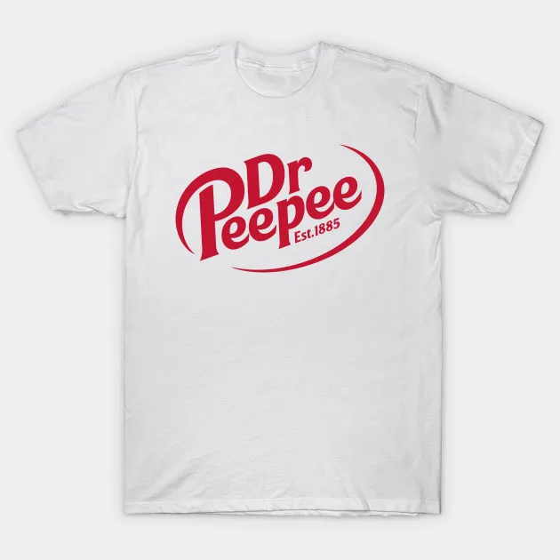 

2021 Men/Women's Summer White Street Fashion Hip Hop Dr. Peepee Logo Parodies T-shirt Cotton Tees Short Sleeve Tops