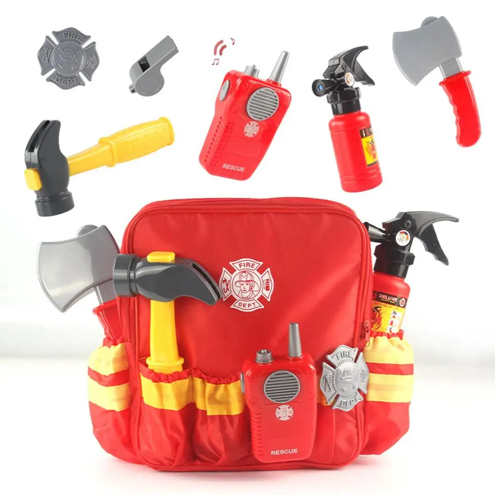 

12-piece Fire Fighting Tool Set Children Simulation Firefighter Fire Extinguisher Rescue Tool Set For Children's Gifts Toy