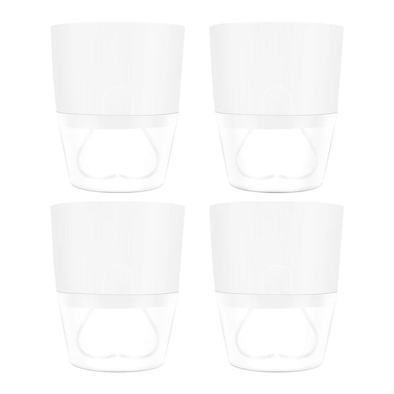 

Кухонный горшок для цветов, горшок для растений с самополивом и резервуаром для воды, диаметр идеально подходит как горшок для трав, набор из 4 шт.