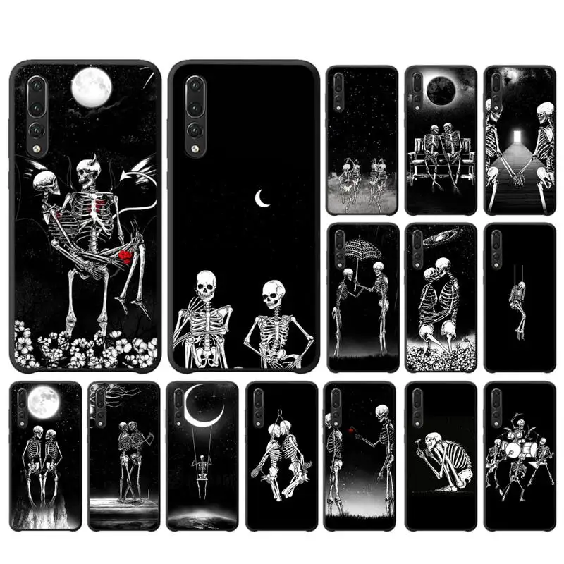 

MaiYaCa Funny Skeleton Phone Case for Huawei P30 40 20 10 8 9 lite pro plus Psmart2019