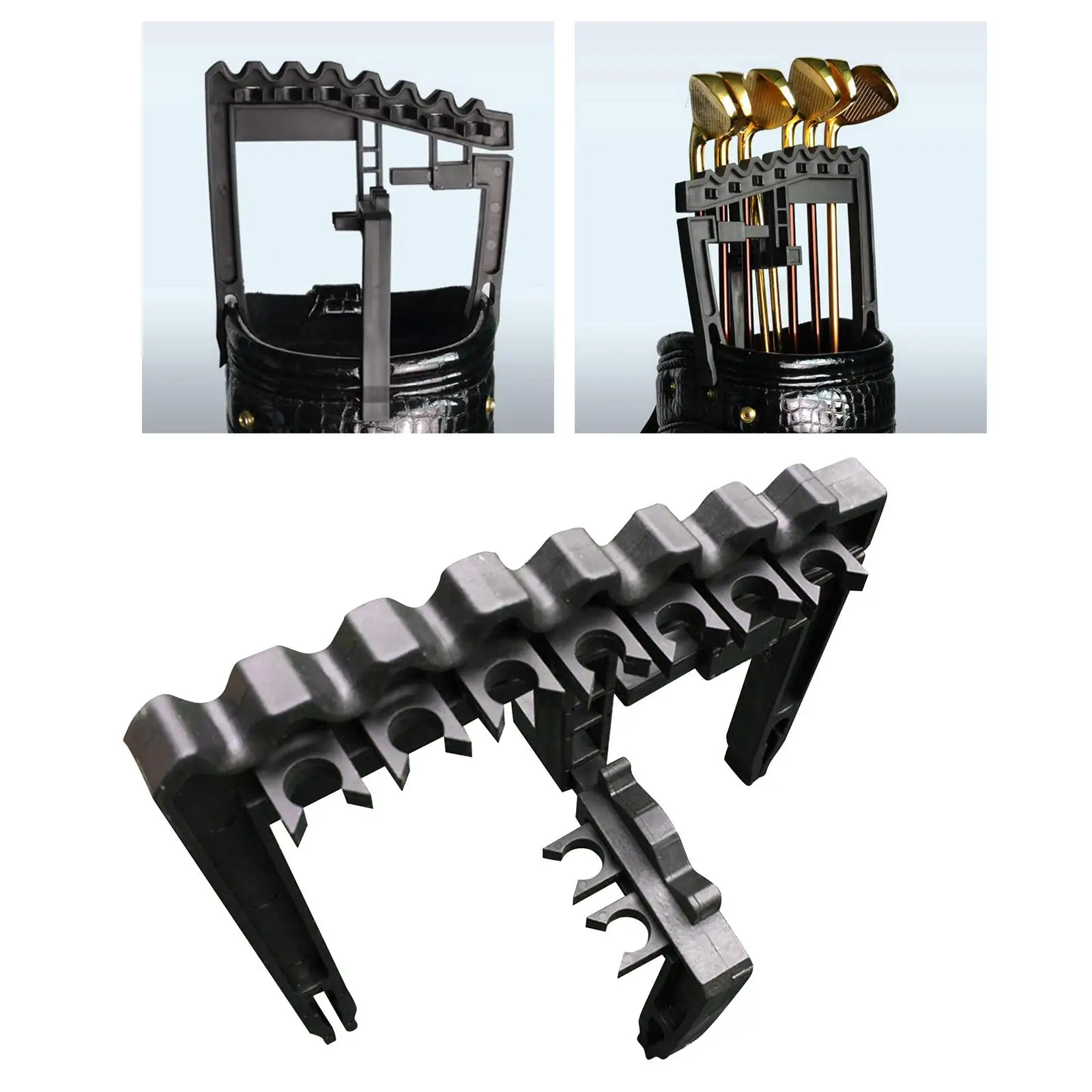 Органайзер для клюшек и подходит любых размеров мешков