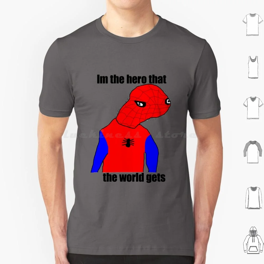 Футболка Spooderman 6xl хлопковая крутая футболка Человек-паук герой-паук Забавный